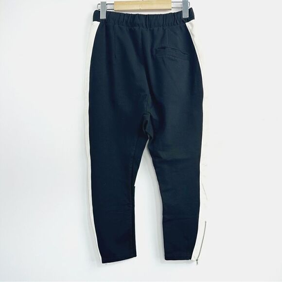 Imperial Black and White Colorblock Joggers with Zip Hems Sz Small - Picture 3 of 15
